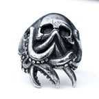 2024 New Goth Octopus Skull Ring Punk 316L Stainless Steel Seaman Rings Men Biker Jewelry Gift for Sailor