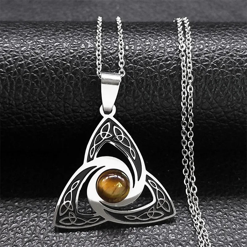 Celtic Trinity Knot Pendant Necklace — Stainless Steel