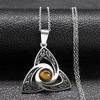 Celtic Trinity Knot Pendant Necklace — Stainless Steel