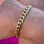 3 5 7mm Width New Trendy Cuban Chain Men Bracelet Classic Stainless Steel Chain Bracelet For Men Women Jewelry Party