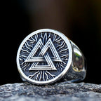 2023 New Fashion 316L Stainless Steel Viking Valknut Ring Amulet For Man Free Shipping