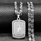 Iced Out Jesus Cross Gold Pendant Necklace