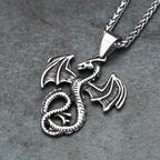 Flying Dragon Steel Pendant Punk Vintage Pterosaur