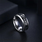 Orthodox Russian Christian Ring for Men Women 316L Stainless Steel Prayer Bands Religious Inscription Vintage Jewelry