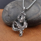 Chinese Dragon Stainless Steel Pendant Necklace