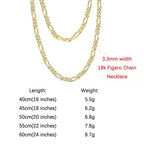 Rinntin 925 Sterling Silver Diamond-Cut Figaro Link Chain Necklace for Men Women Trendy Punk Neck Chain Silver Jewelry