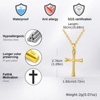 Minimalist Classic Cross Necklace for Men Women, Stainless Steel Chain Collar Necklace, Fashion Unisex Jewelry Gifts