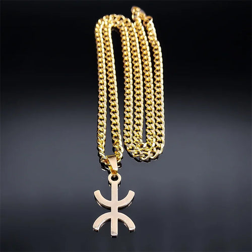 Africa Symbol Pendant Necklace — Stainless Steel