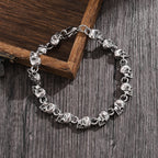 Fashion Punk Retro Skull Bracelet Gothic Dark Style Bold and Versatile Unisex Halloween Wristband