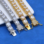 Stainless Steel Tennis Bracelet Cluster 10MM
