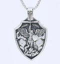 Punk Style Retro Style Archangel Michael Stainless Steel Pendant Does Not Fade
