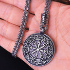 Viking Vegvisir Compass Pendant — Stainless Steel