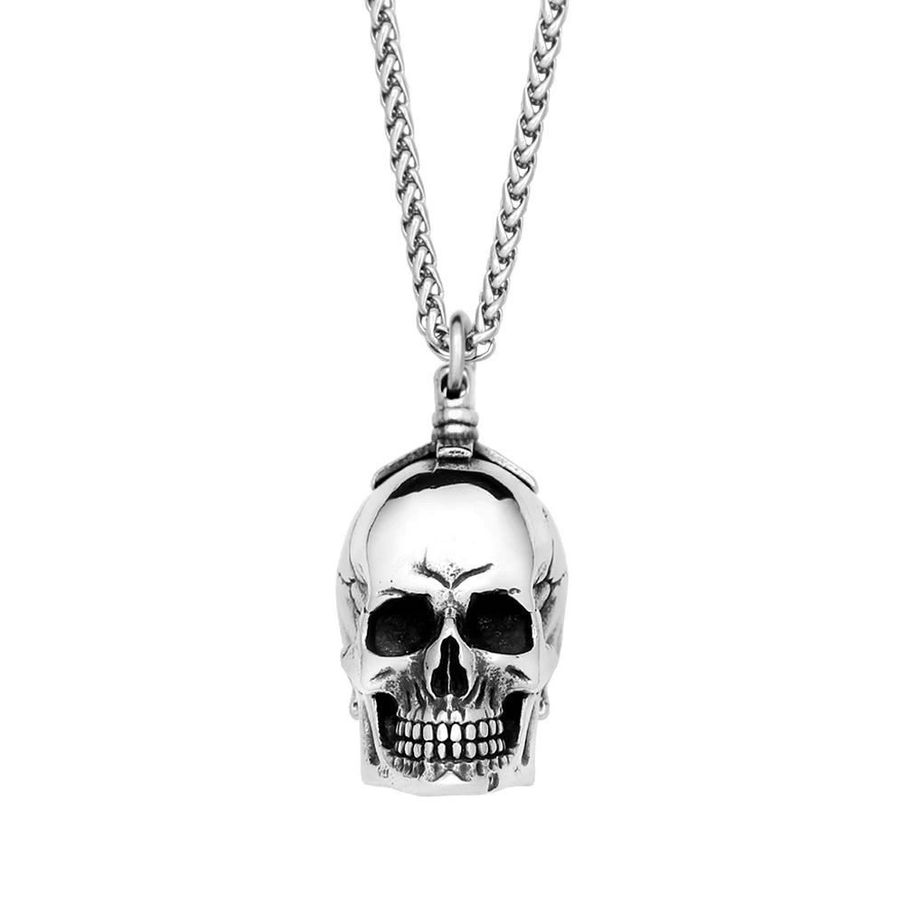 Gothic Skull Steel Pendant Punk Dimensional