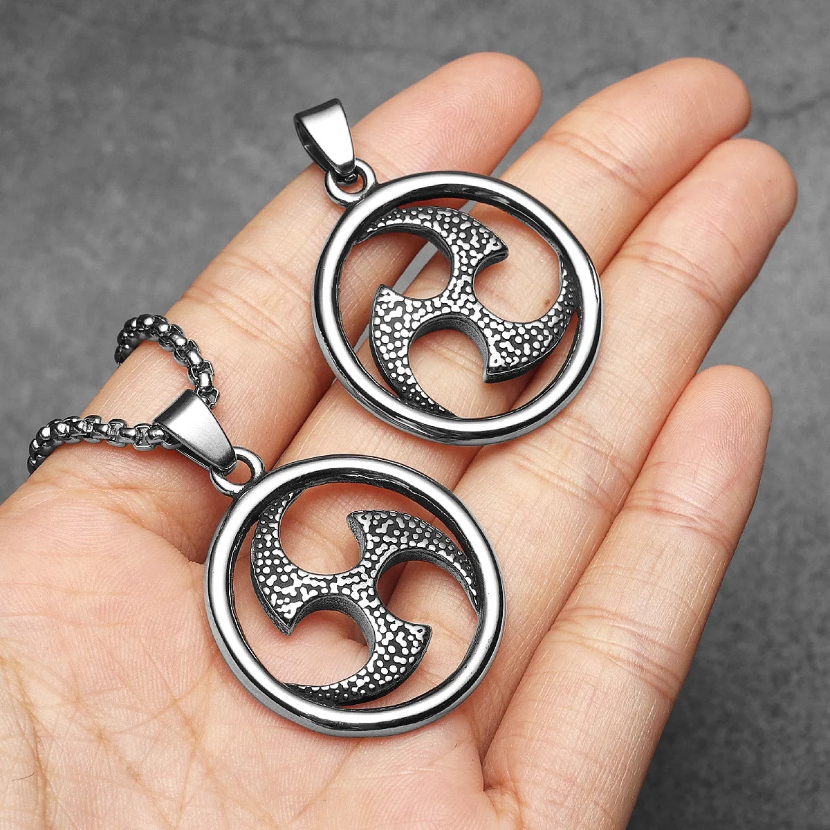Boomerang Pendant Necklace — Stainless Steel