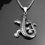 Lizard Animal Pendant Necklace — Stainless Steel