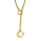 Star Steel Pendant Islamic Arabic Crescent Moon