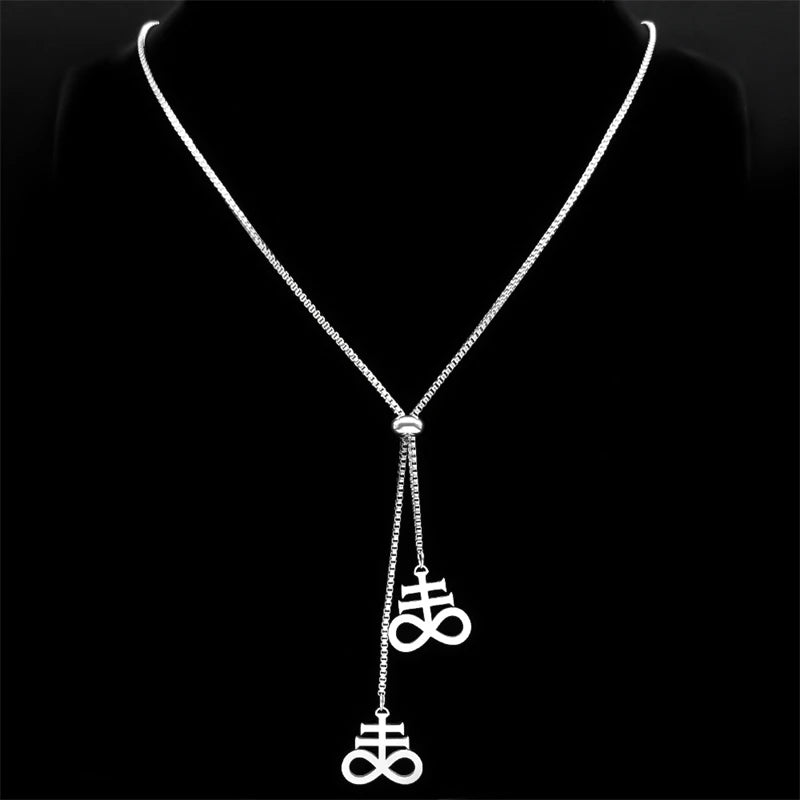 Leviathan Cross Pendant — Stainless Steel