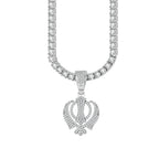Khanda Gold Pendant Tennis Necklace