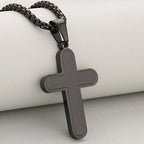 Cross Pendant Necklace — Stainless Steel