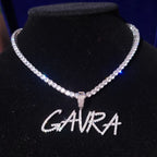 Custom Small Brush Font Letter Pendant Personalized Initial Necklace Chain For Women Silver Or Gold Color Hip Hop Jewelry Gifts