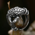 Gothic Snake Hand Bones Ring — Stainless Steel