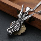 Angel Wings Steel Pendant Statue Liberty 316L