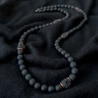 Tiger Eye Onyx Mala Beaded Necklace