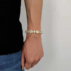 Tennis Bracelet Stainless Steel 10MM T-Square Iced