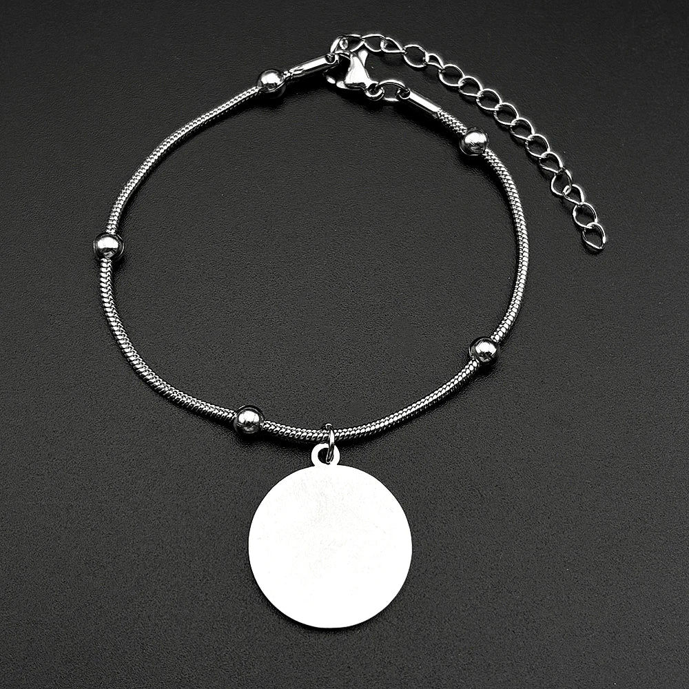 Seven Archangels Amulet Stainless Steel Bracelet for Women Men Seal of Salomon Talisman Christian Protection Hand Chain