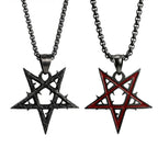 Gothic Satan Goat Silver Pendant Necklace