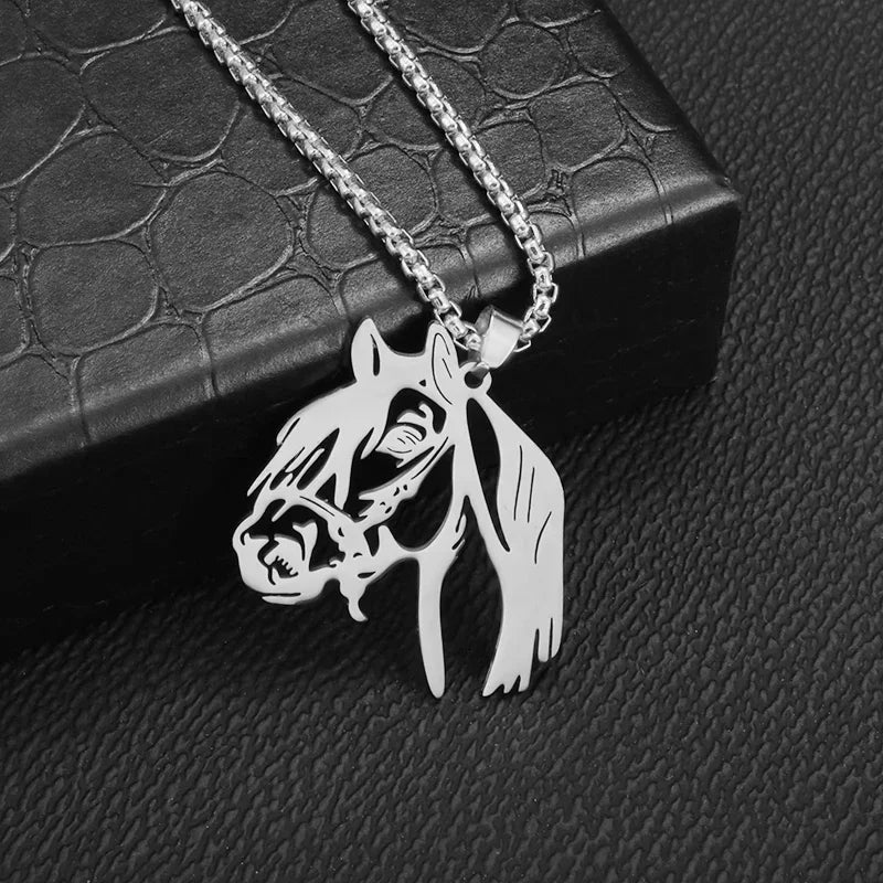 Ancient Egyptian Animal Totem Ankh Cross Pendant Necklace for Men Women Fashion Charm Lucky Riding Jewelry