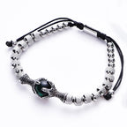 Gothic Eagle & Dragon Claw Beaded Bracelet — Stainless Steel