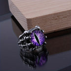 Retro Personality Evil Eye Dragon Claw Wolf Claw Adjustable Opening Rings for Men Halloween Punk Dark Style Finger Jewelry Gifts
