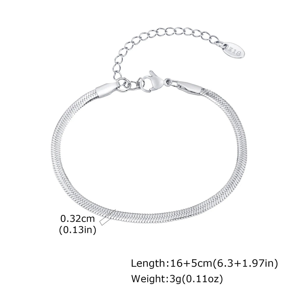 Minimal Thin Chain Bracelet — Stainless