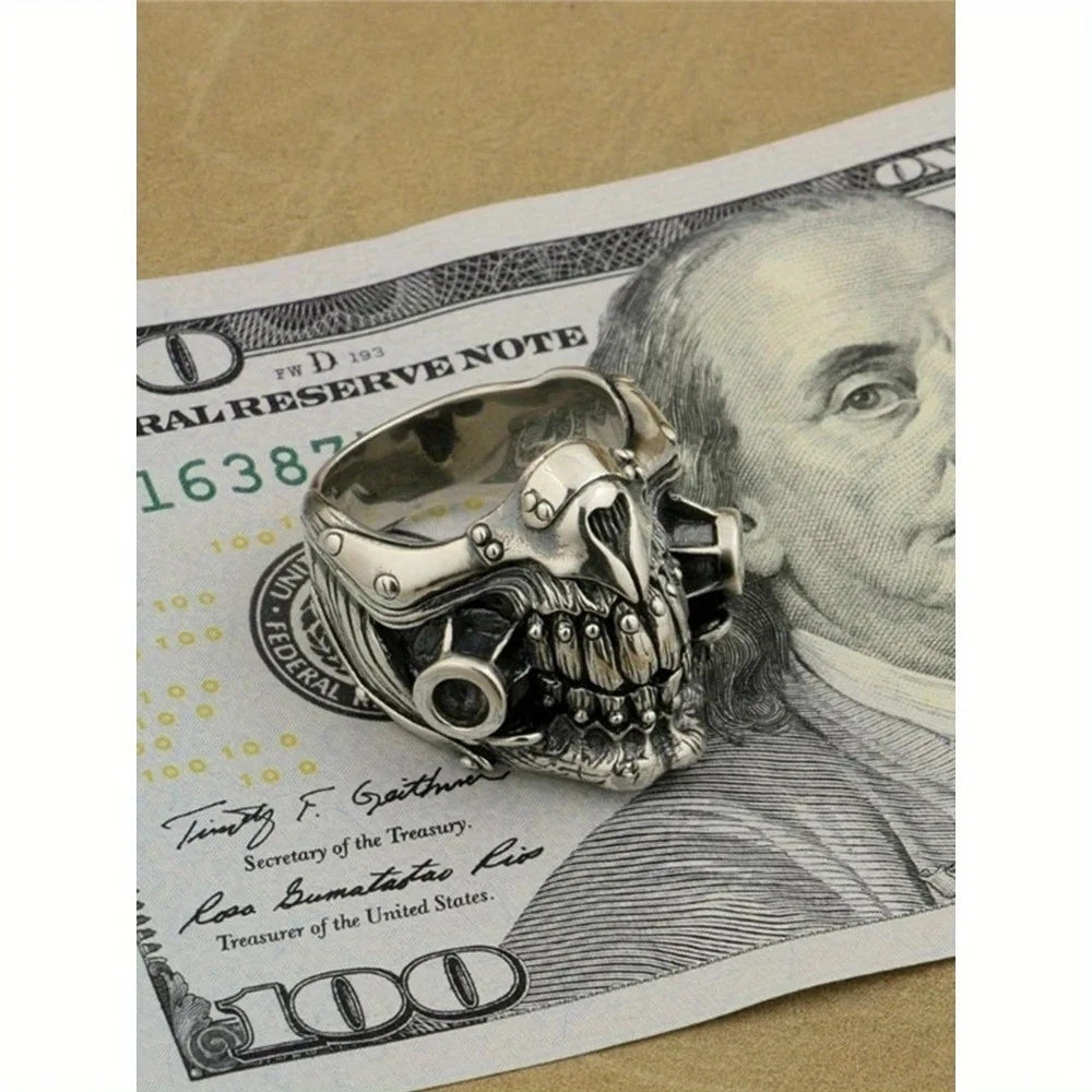 2024 Popular European and American Domineering Skull Men's Rings Personalized Punk Trend Hip-hop Rock Men's Rings