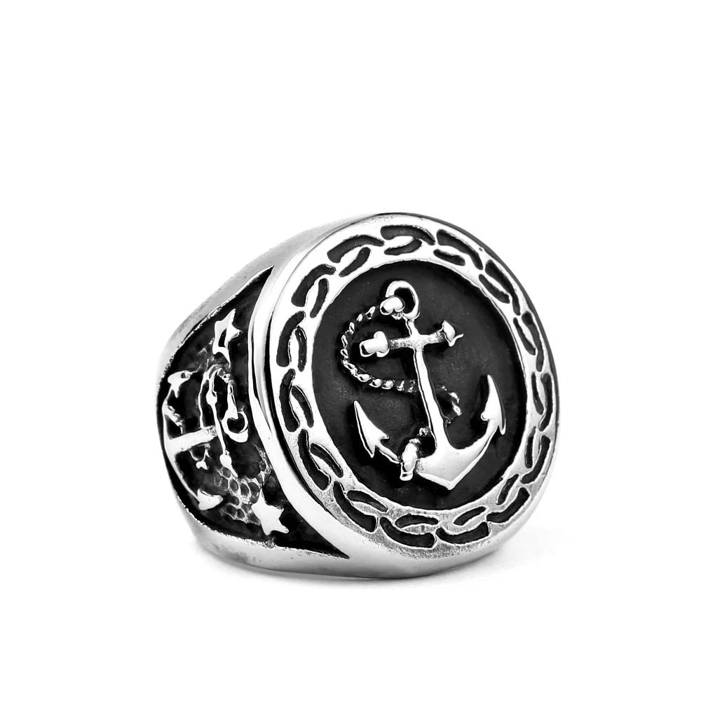 Vintage Anchor Stainless Steel Ring