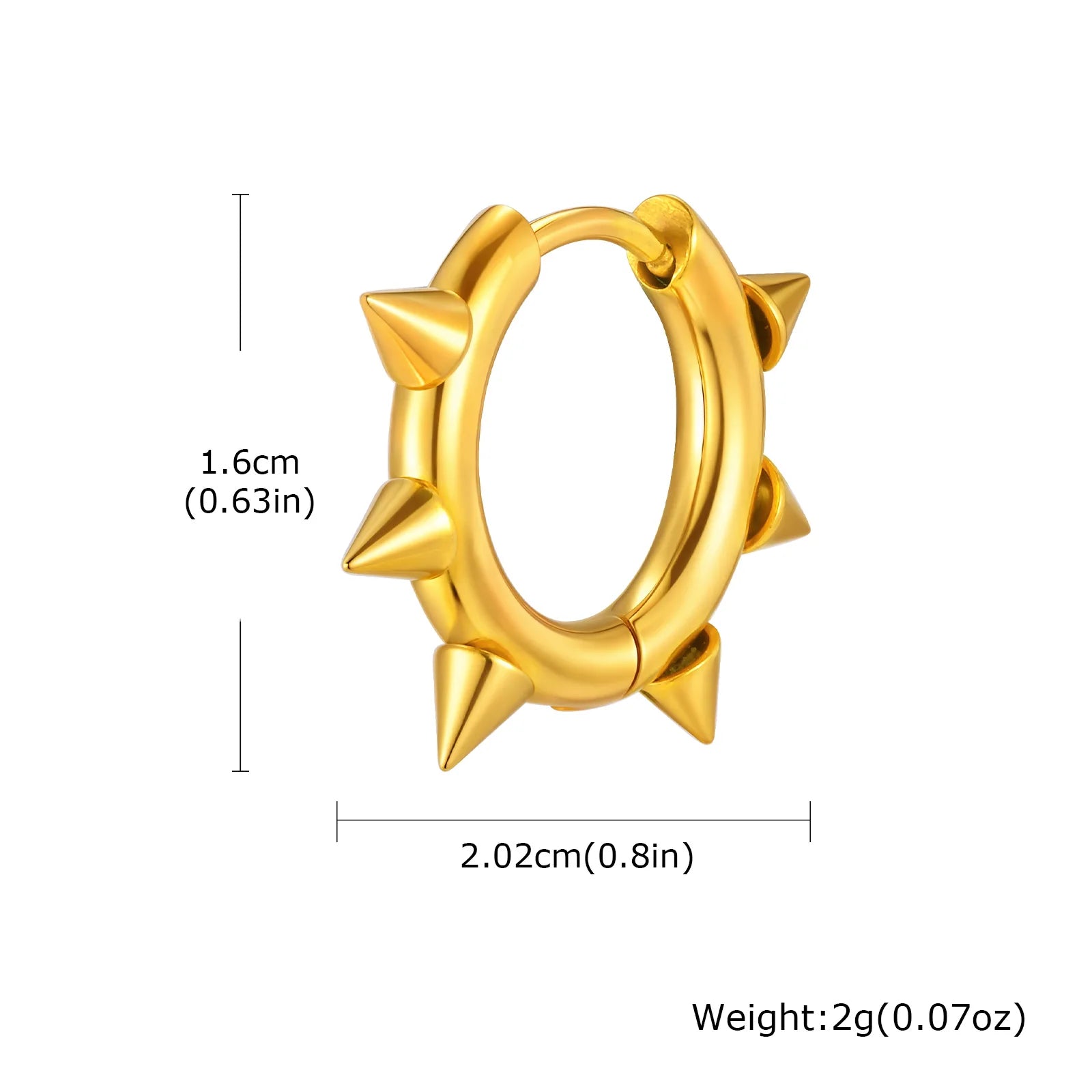 Rivet Hoop Earring — Stainless Steel