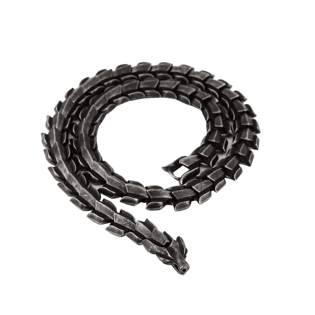 2025 Nordic Viking Men's Keel Titanium Steel Necklace Domineering Personality Punk Style Stainless Steel Necklace