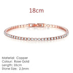 Fashion Multicolor Tennis Bracelet for Women 2.5/3/4/5mm Zirconia Charm Designer Tennis Chain Men Bracelet Wedding Jewelry KC128