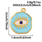 7Pcs No Fade Stainless Steel Wicca Moon Sun Egyptian Ankh Life Cross Pendant DIY Fatima Hand Turkish Evil Eye кулон Jewelry