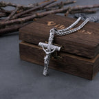 Jesus Cross Pendant Necklace — Stainless Steel