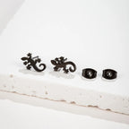Hip Hop Stainless Steel Lizard Stud Earrings for Women Men Fashion Gecko Cocktail Earings Animal Ear Piercing Jewelry