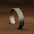 Viking Rune Bracelet Black — Stainless Steel