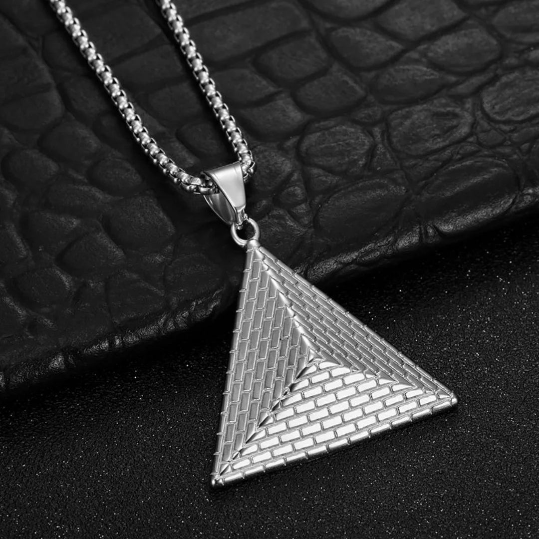 Ancient Egypt Pyramid Pendant Necklace — Stainless Steel