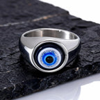 Evil Eye Signet Ring — Stainless Steel