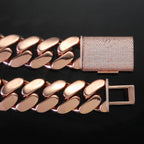 Rose Gold Cuban Chain Necklace 30/40MM Heavy
