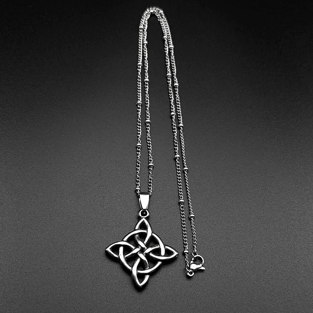 Celtic Witches Knot Necklace — Stainless Steel