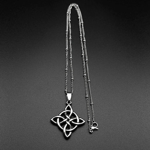 Celtic Triquetra Witches Knot Necklace — Stainless Steel