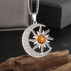 Witch Knot Necklace Celtic Knot Pendant Stainless Steel Amulet Triskelion Ankh Cross Pentagon Jewelry Birthday Gift for Women