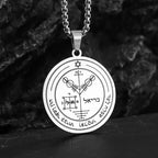 Stainless Steel Solomon Flower of Life Chakra Spirituality Necklace Archangel Sacred Geometry Metatron Pendant Jewelry Men Women